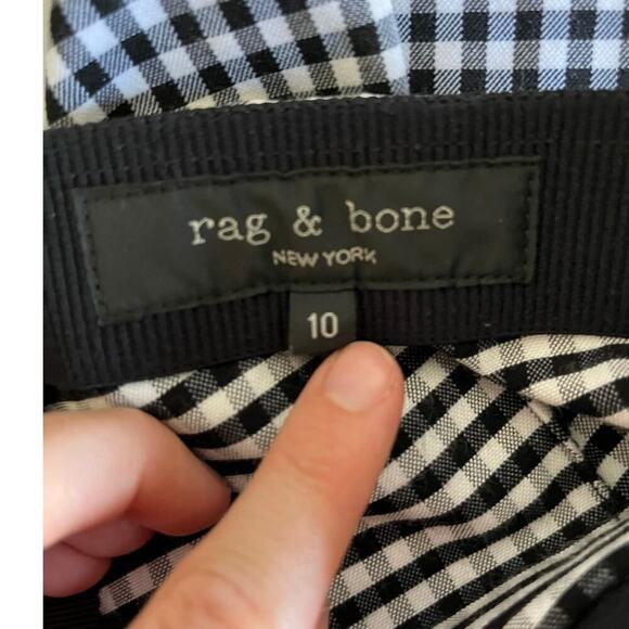 Rag and Bone Simone Gingham Pants checkered zipper pockets 10 academia preppy - Picture 16 of 16
